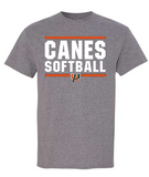 CANES Softball - Graphite Grey Apparel options