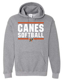 CANES Softball - Graphite Grey Apparel options