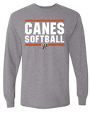 CANES Softball - Graphite Grey Apparel options