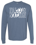 FALCON NATION - Long Sleeve Comfort Colors T-shirt