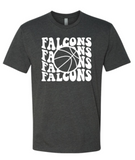 Falcons - Retro Basketball design - T-shirt or Sweatshirt option
