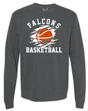FALCONS BASKETBALL - Long Sleeve Comfort Colors T-shirt