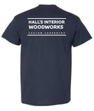 Hall's Interior Woodworks t-shirt options