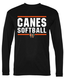 CANES Softball - Black Apparel options