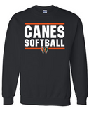 CANES Softball - Black Apparel options