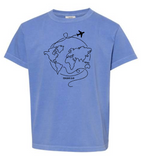 Doodle World Map - Send me, Lord on back shoulder - YOUTH SIZES LISTING