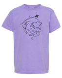 Doodle World Map - Send me, Lord on back shoulder - YOUTH SIZES LISTING