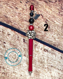 Beautiful leopard and hog metal beaded pen