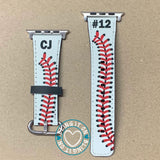 Baseball - Faux Leather Apple Watchband ** FREE SHIPPING **