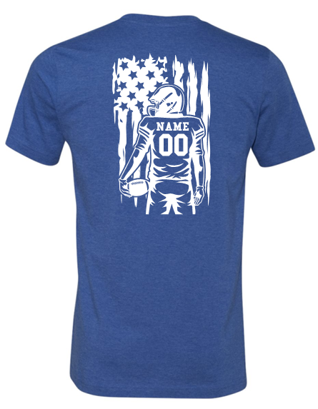 Football Mom with Customizable back and flag