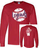 Legends Baseball with Custom Player on the back - Long Sleeve T-shirt