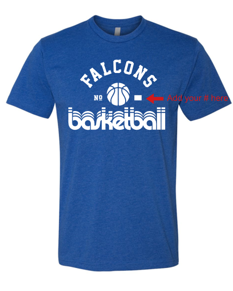 Falcons Basketball - personalize with your number