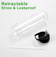 24oz Clear Water Bottle with logo