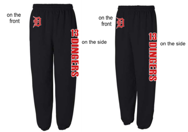*NEW* Dingers custom black sweatpants