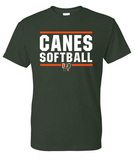 CANES Softball - Dark Green options