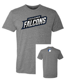 Faulkner Falcons on short sleeve tee