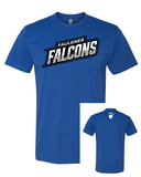 Faulkner Falcons on short sleeve tee