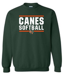 CANES Softball - Dark Green options