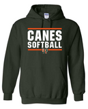 CANES Softball - Dark Green options