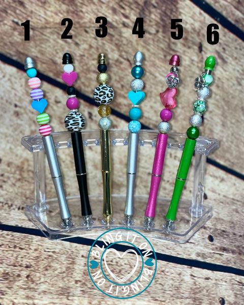 Metal Beaded Pens - choose your style
