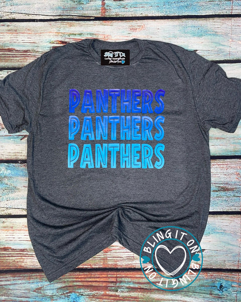 Ombre' Panthers on Gildan Softstyle Tee