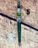 St Patrick's Day Beaded pen with charm