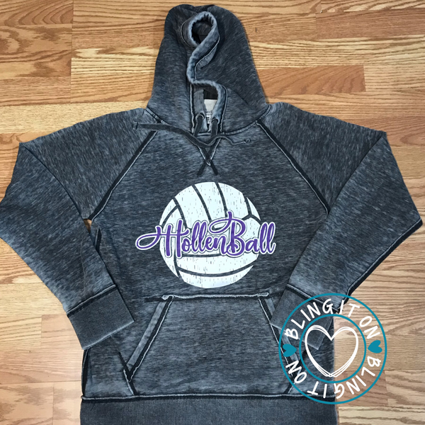 HollenBall Jrs Volleyball Vintage Hoodie